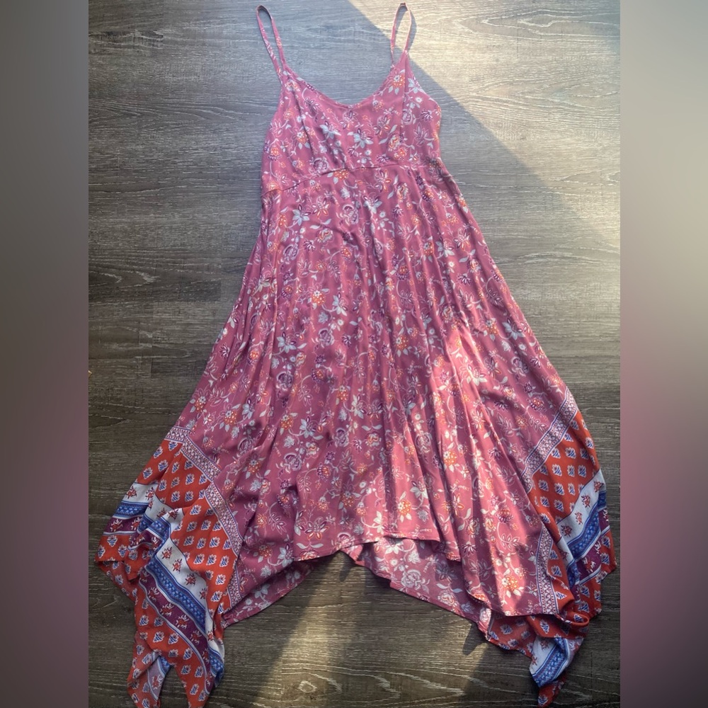 Beach Lunch Lounge Paisley Multicolored Maxi Dress Size XS